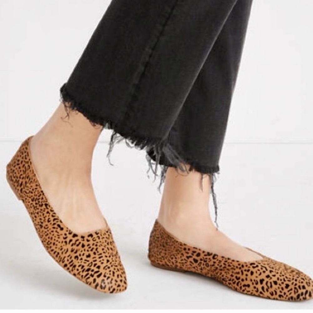 GUC Madewell Leopard Print Calf Hair Balletcore Flats